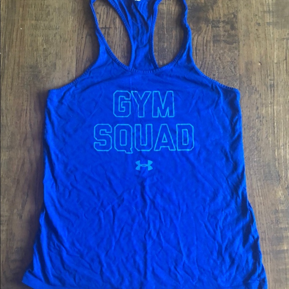 Royal blue underarmour tank